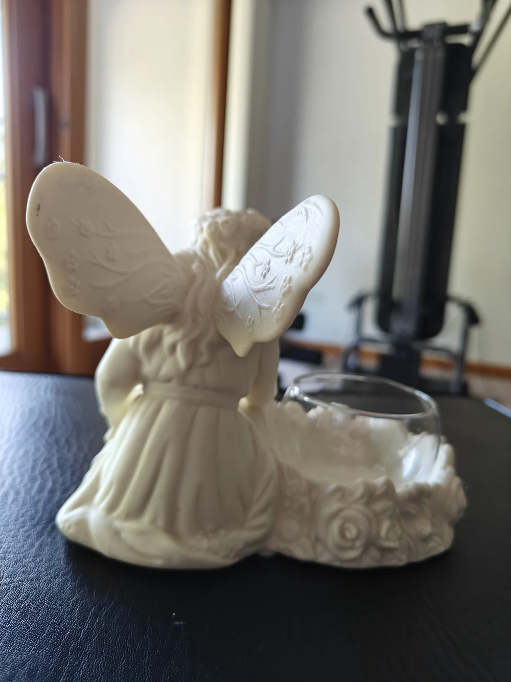 PartyLite Cream Angel Tea Light Holder with Floral Accents - Picture 3 of 6